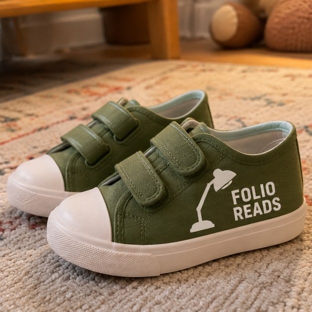 Customer photo of custom kids sneakers